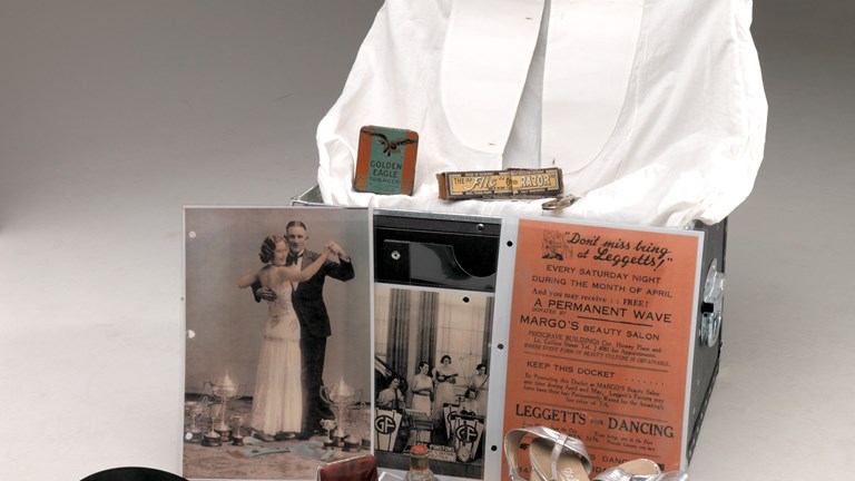 Various objects and props relating to dancing used in outreach programs