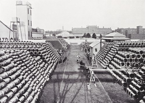 Board of Works storeyard, South Melbourne circa 1895